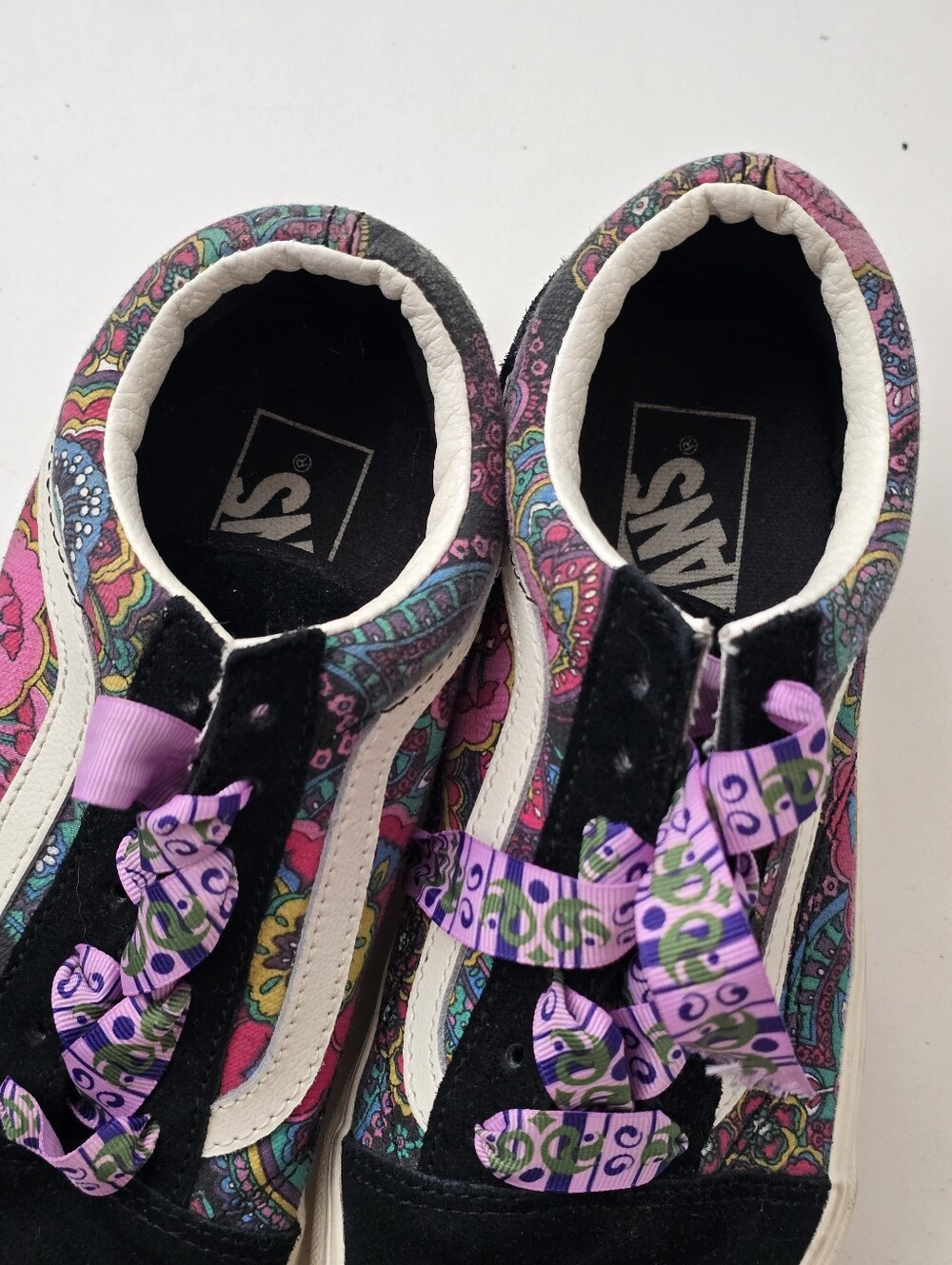 Vans OId Skool Stackform Paisley Floral Sneakers Womens Platform US Size 7.5 - Picture 9 of 16